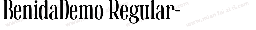 BenidaDemo Regular字体转换